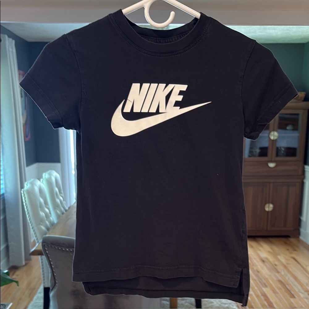 Nike Black Tee with White Swoosh